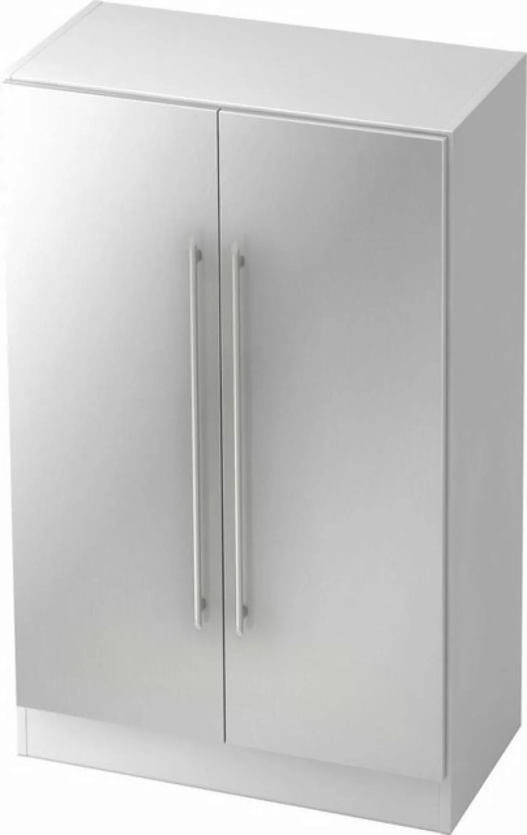 Aktenschrank Schrank Solid 3OH BxTxH 80x42x127cm Griff RE Weiß/Silber günstig online kaufen