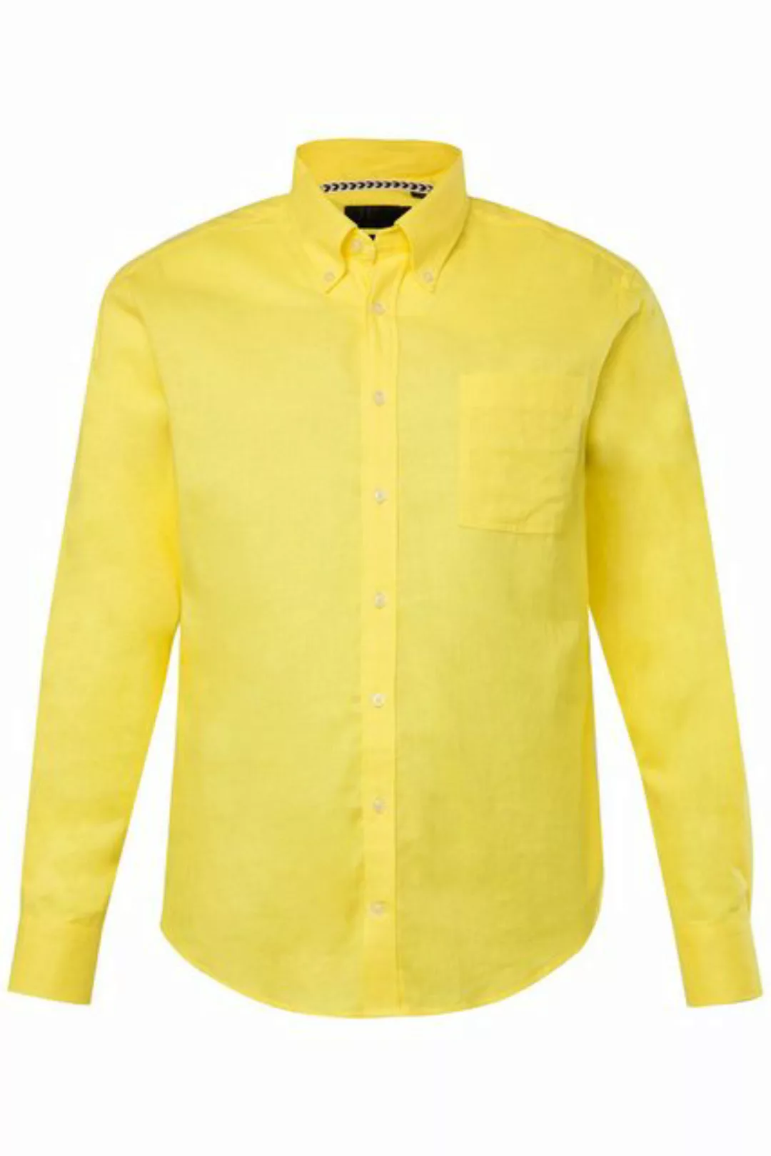 JP1880 Businesshemd Leinenmixhemd Langarm Buttondown-Kragen Modern Fit günstig online kaufen