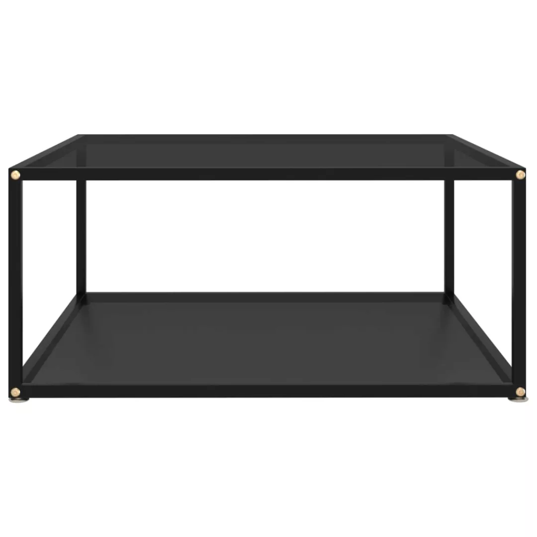 Beistelltisch Schwarz 80x80x35 Cm Hartglas günstig online kaufen