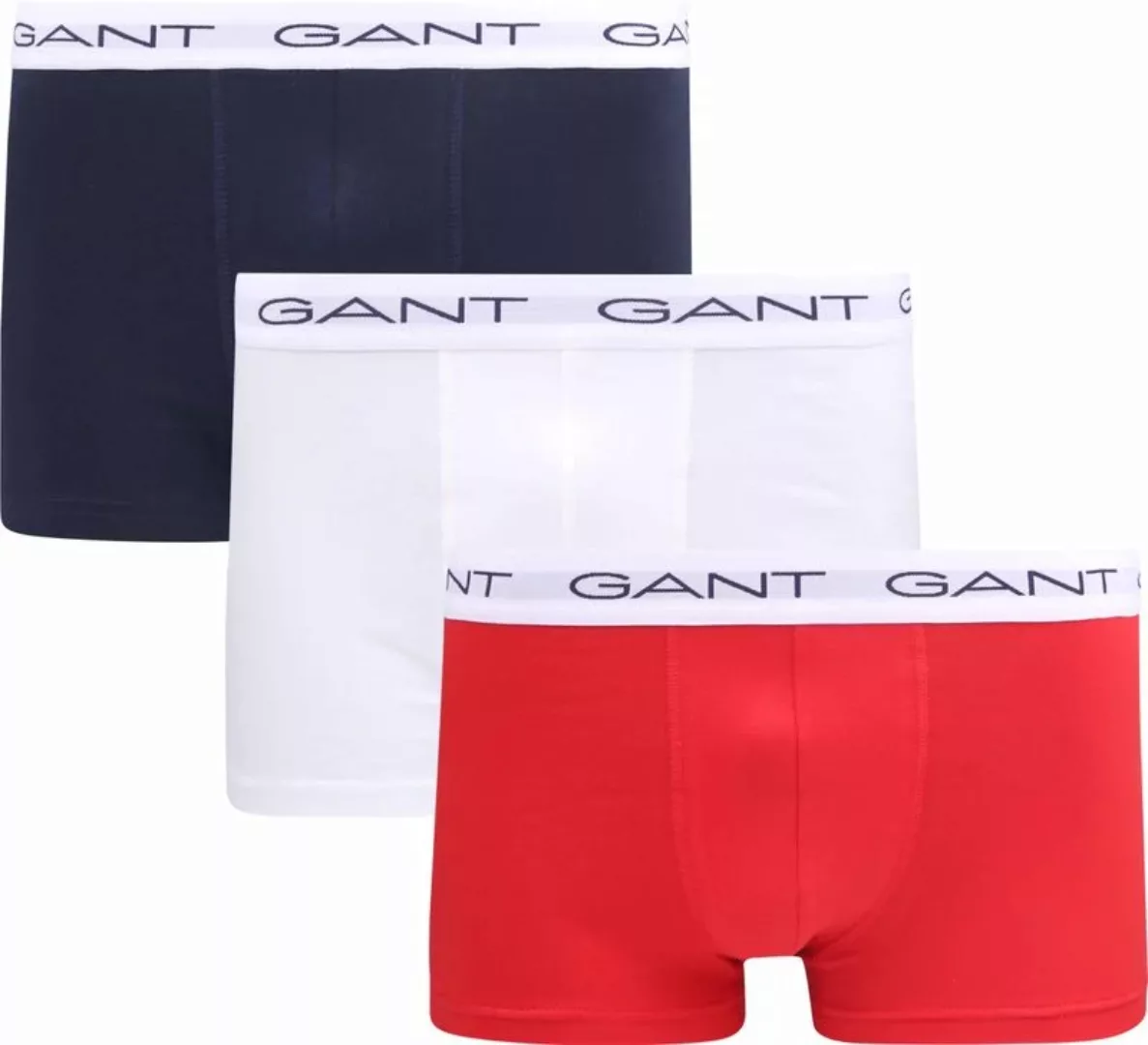 Gant Boxershorts 3er-Pack Rot - Größe M günstig online kaufen