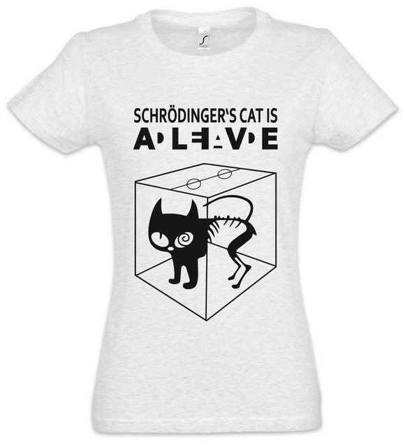 Urban Backwoods Print-Shirt Schrödinger's Cat Is Alive Dead I Damen T-Shirt günstig online kaufen