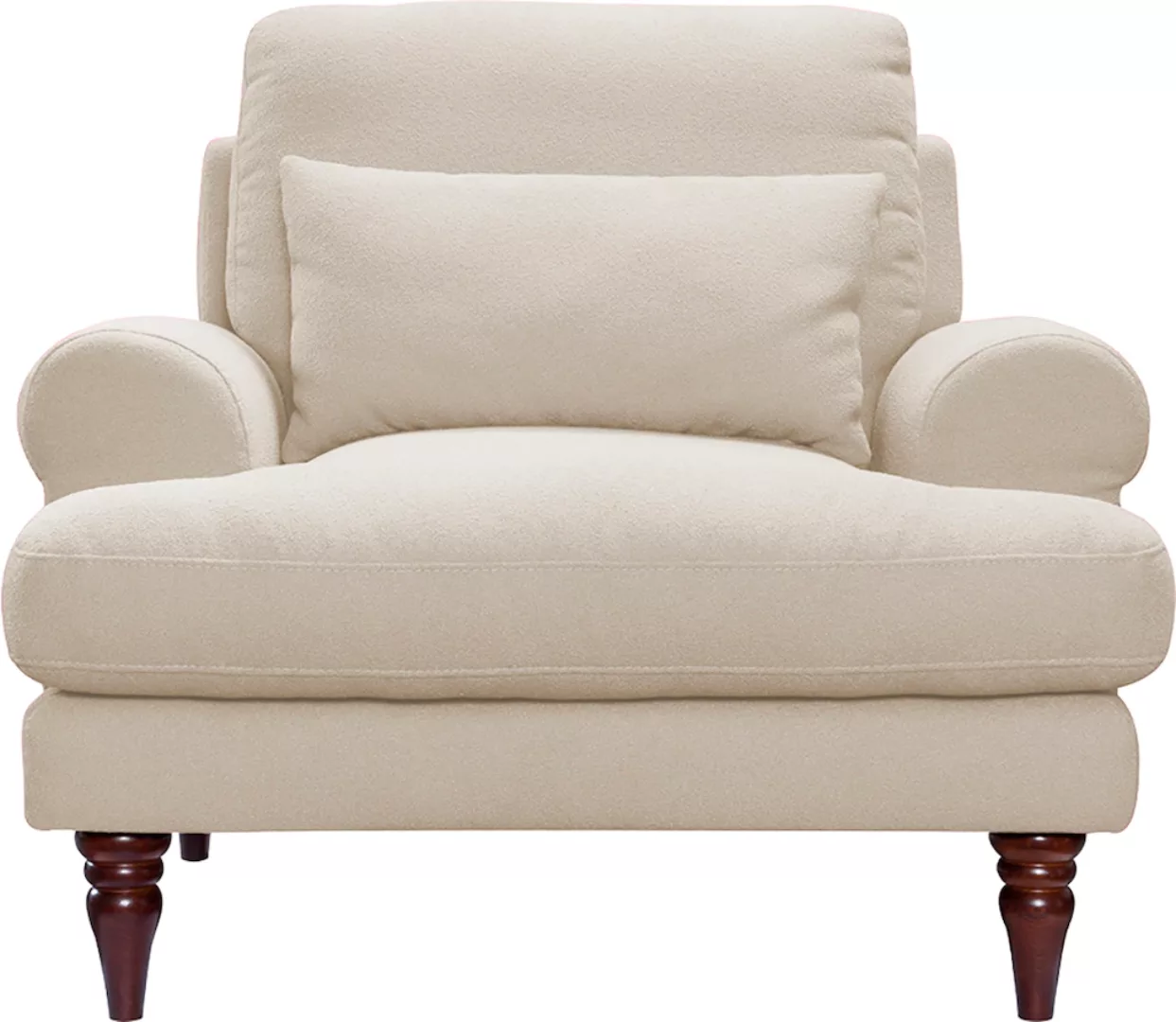 exxpo - sofa fashion Sessel, mit Schaumstoffflocken-Füllung, Holzfüßen und günstig online kaufen