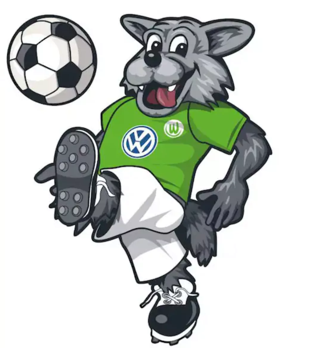 Wall-Art Wandtattoo »Fußball VfL Wolfsburg Wölfi«, (1 St.) günstig online kaufen