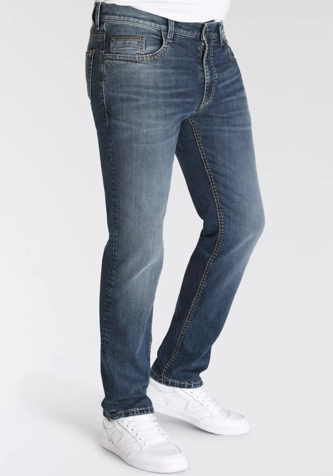 Pioneer Authentic Jeans Straight-Jeans Rando Dicke Nähte günstig online kaufen