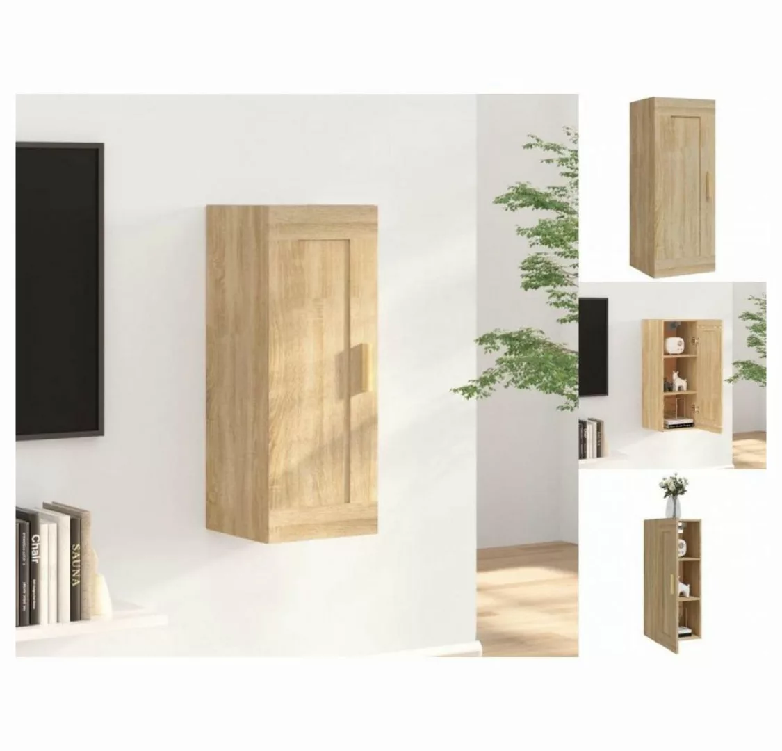 vidaXL Kleiderschrank Wandschrank Sonoma-Eiche 35x34x90 cm Holzwerkstoff günstig online kaufen