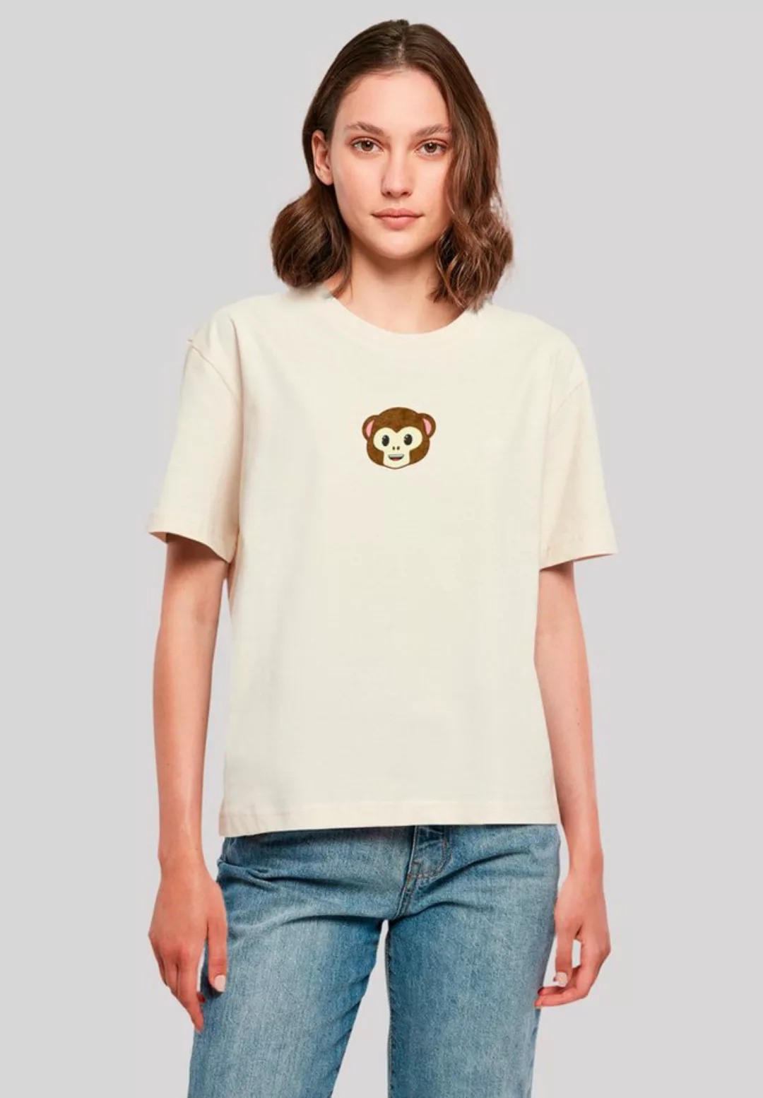 F4NT4STIC T-Shirt "emoji couture smiling monkey furry face", Premium Qualit günstig online kaufen