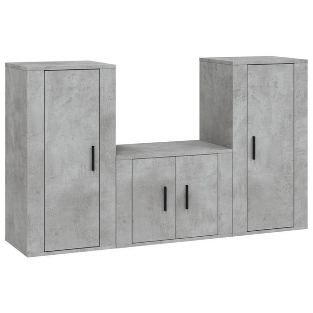 furnicato TV-Schrank 3-tlg. TV-Schrank-Set Betongrau Holzwerkstoff günstig online kaufen