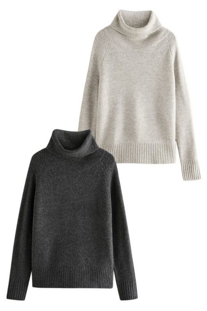 The Set Stehkragenpullover The Set Oversized Fit Rollkragenpullover, 2er-Pa günstig online kaufen