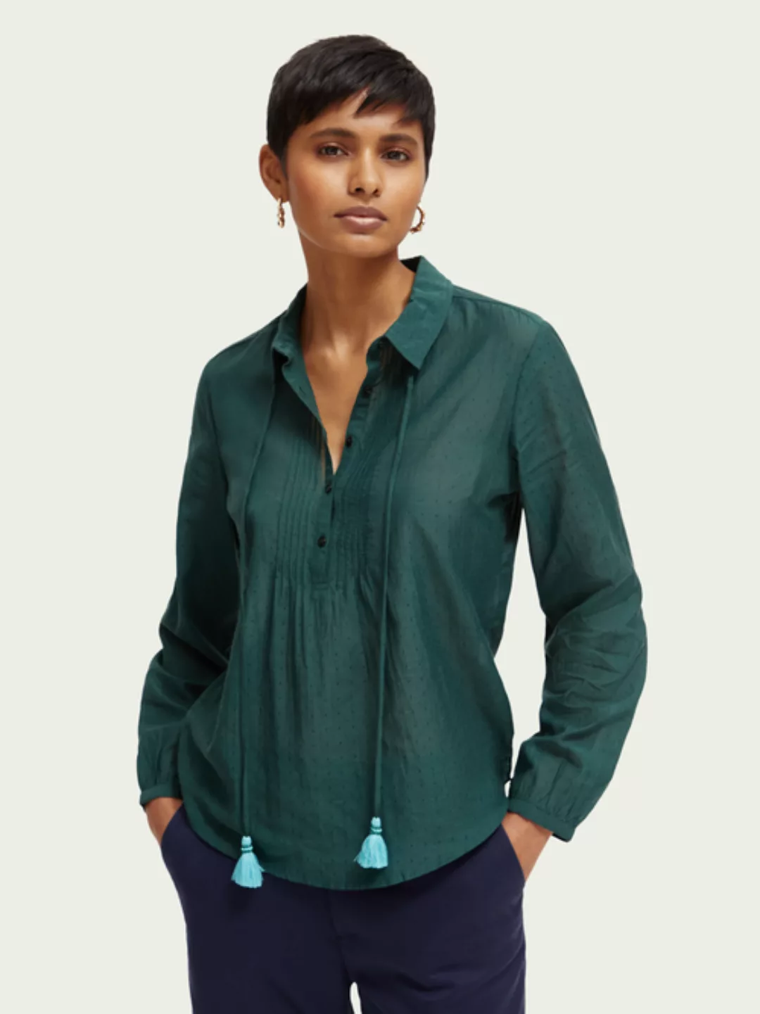 Lightweight pintuck blouse günstig online kaufen