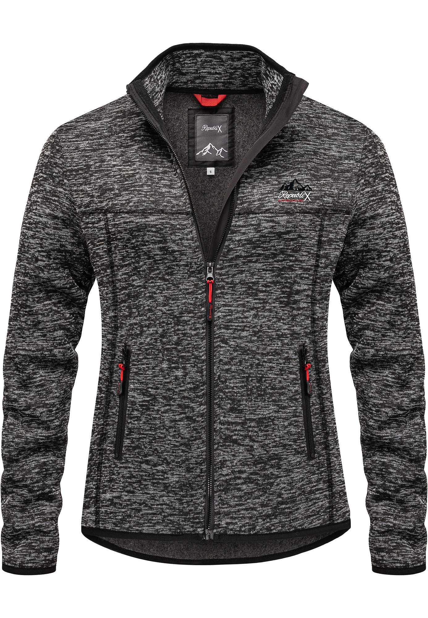 REPUBLIX Fleecejacke EBONY Damen Strickfleece Sweatjacke günstig online kaufen