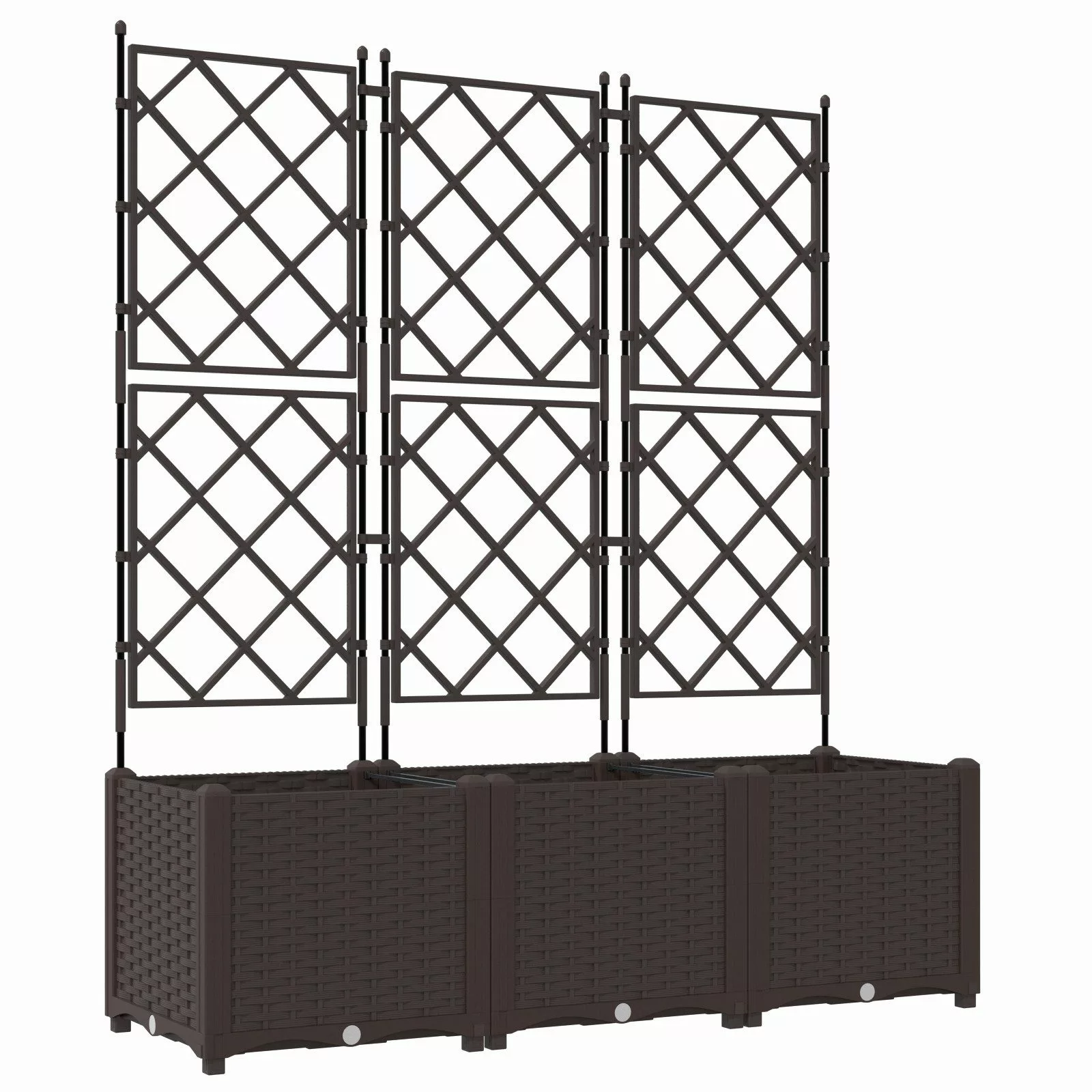 vidaXL Blumentopf Pflanzkasten mit Rankgitter 3 günstig online kaufen