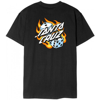 Santa Cruz  T-Shirts & Poloshirts Flaming dice dot chest t-shirt günstig online kaufen