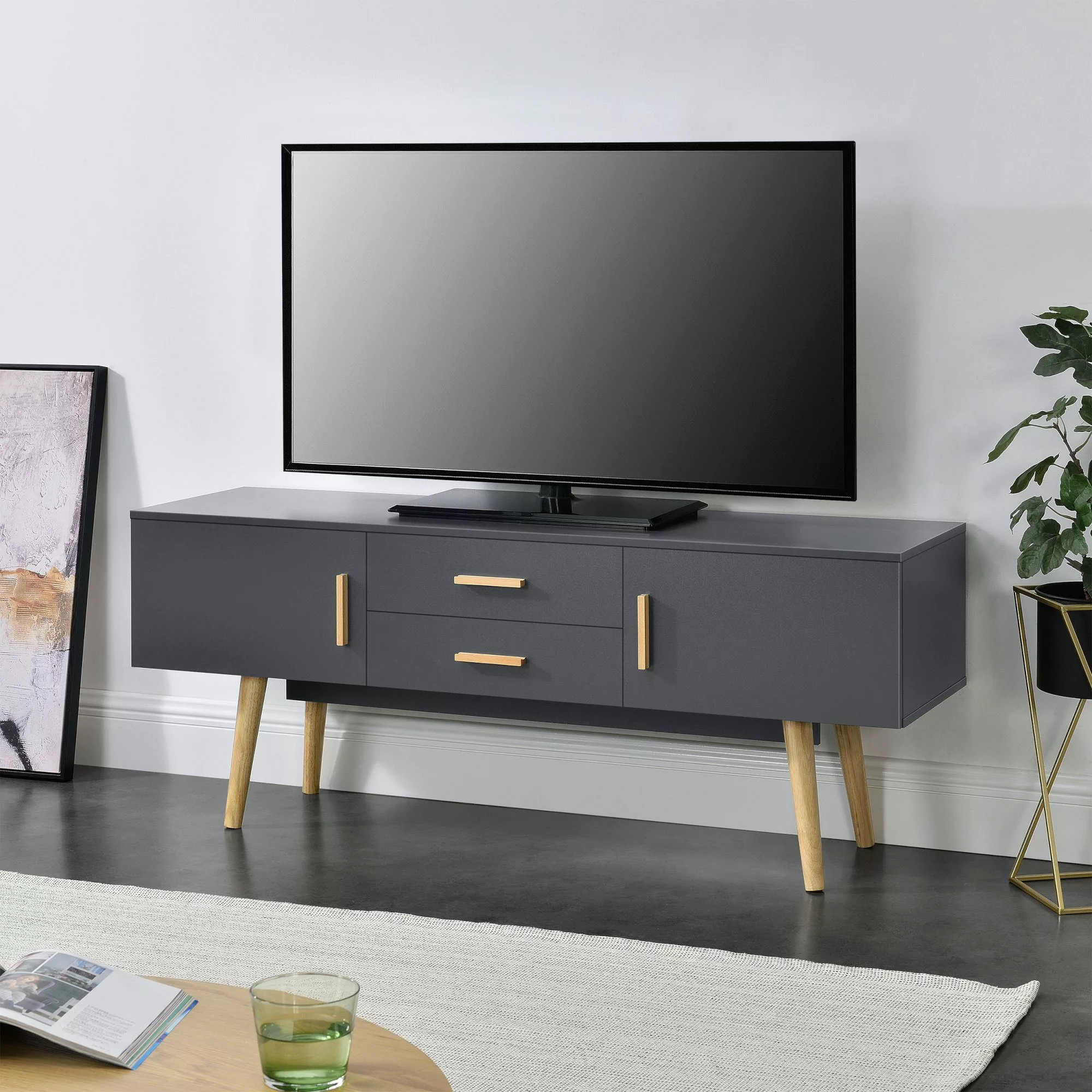 en.casa TV-Board, Alavus TV Lowboard 140x40x56cm, günstig online kaufen