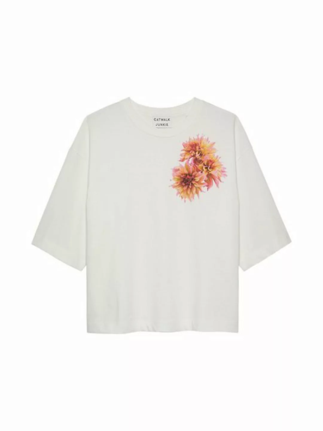 Catwalk Junkie T-Shirt Oversize - Kurzarm Shirt Blumenprint - TS FLOWER günstig online kaufen