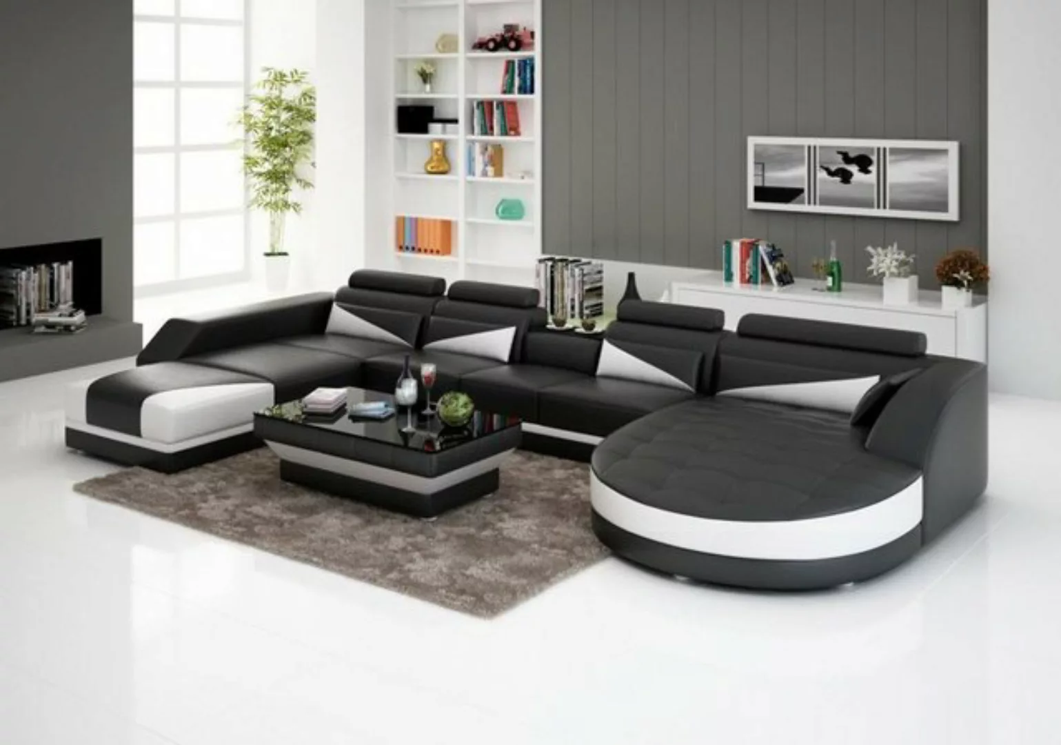 JVmoebel Ecksofa XXL Wohnlandschaft U Form Ecksofa Sofa Couch Polster Garni günstig online kaufen