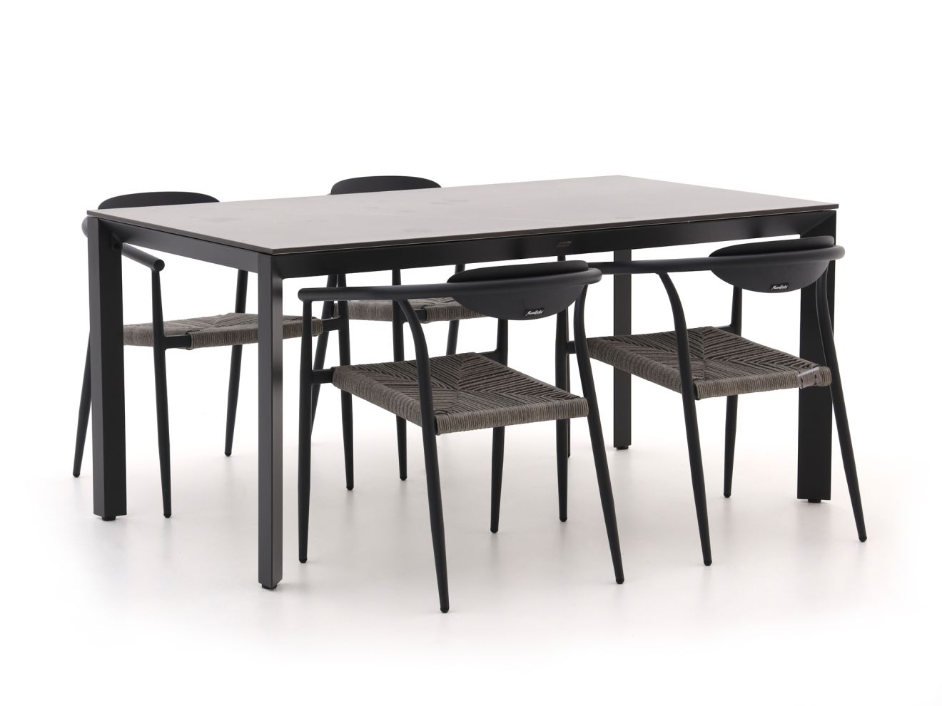 Manifesto Cavone/Sestino 160 cm Gartenmöbel-Set 5-teilig stapelbar günstig online kaufen