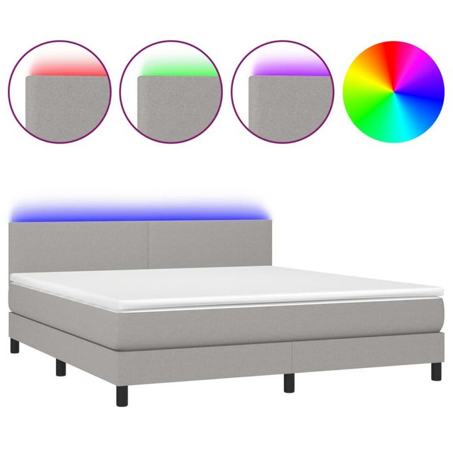 vidaXL Boxspringbett Bett Boxspringbett komplett mit Matratze & LED Stoff ( günstig online kaufen