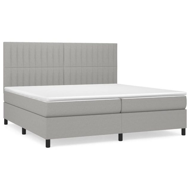 vidaXL Boxspringbett Boxspringbett mit Matratze Dunkelgrau 200x200 cm Stoff günstig online kaufen