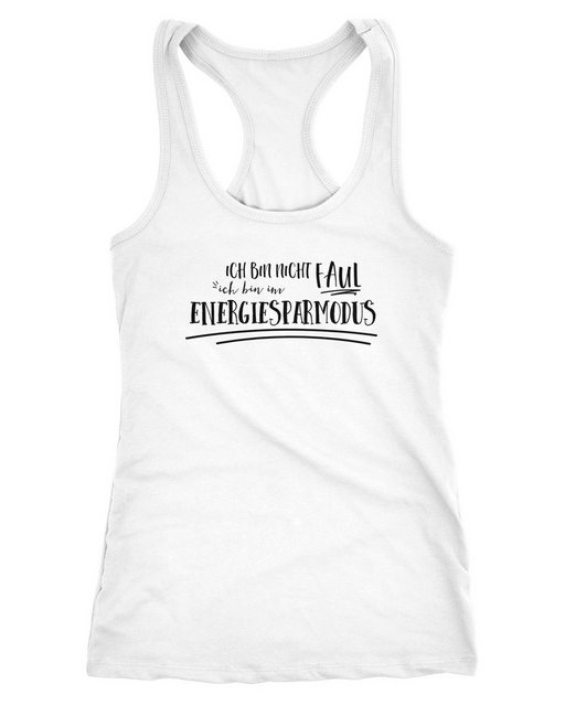 MoonWorks Tanktop Damen Tanktop Ich bin nicht faul, ich bin im Energiesparm günstig online kaufen