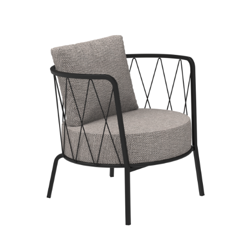 Daisy niedriger Lounge-Sessel schwarz, grau-weiß günstig online kaufen