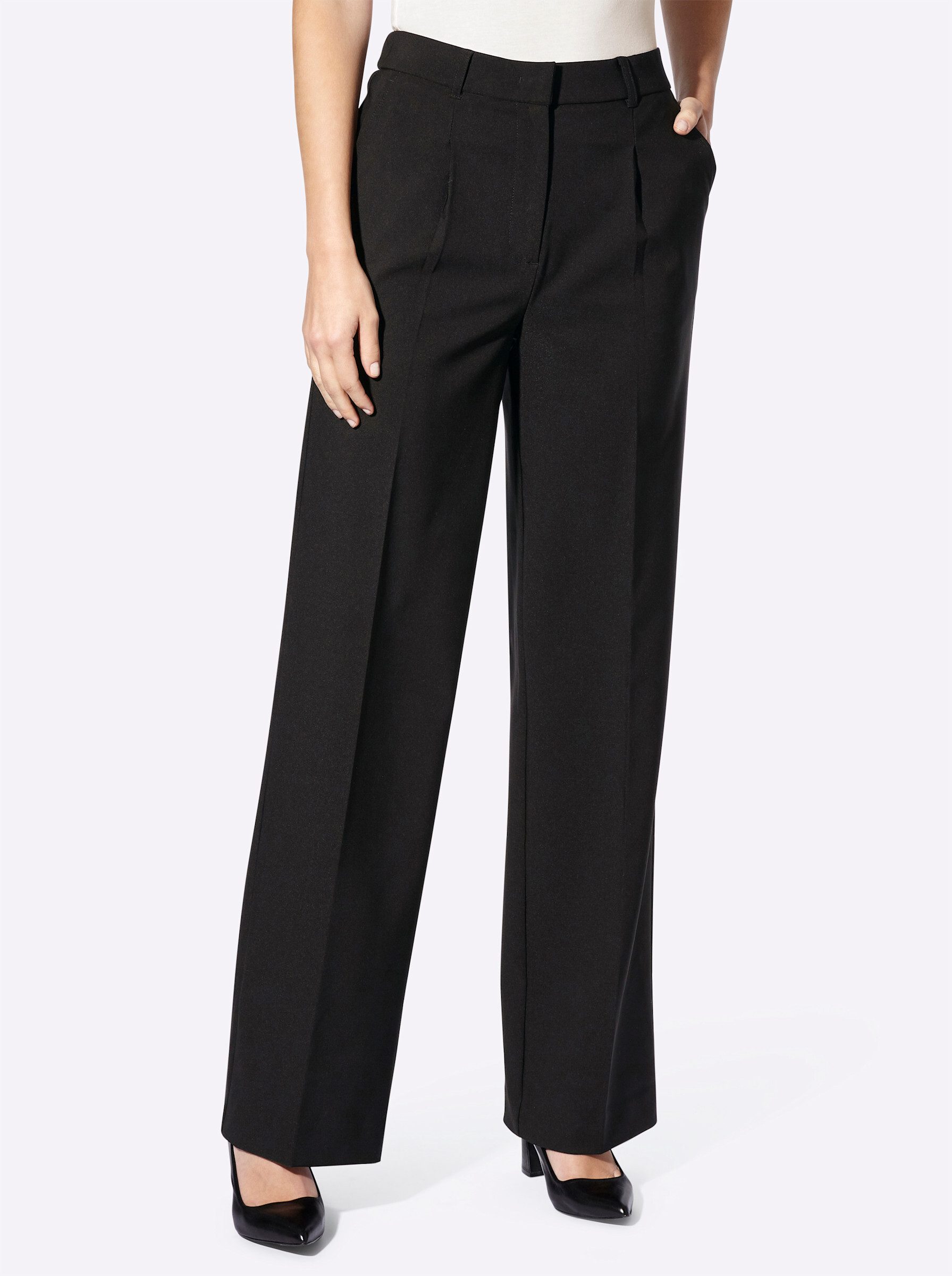 heine Jerseyhose Bundfaltenhose Innenbeinlänge ca. 79 günstig online kaufen