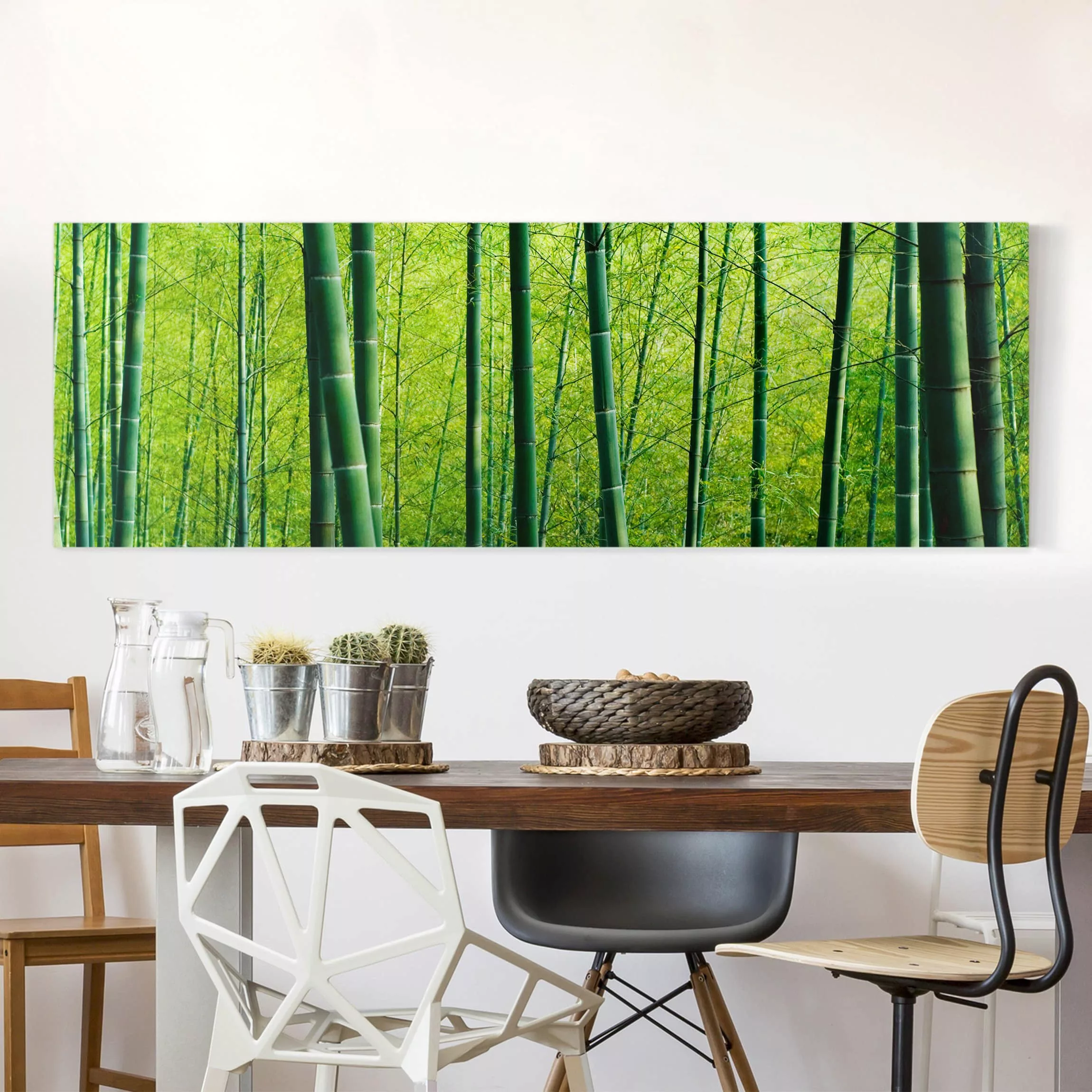 Leinwandbild Bambus - Panorama Bambuswald No.2 günstig online kaufen