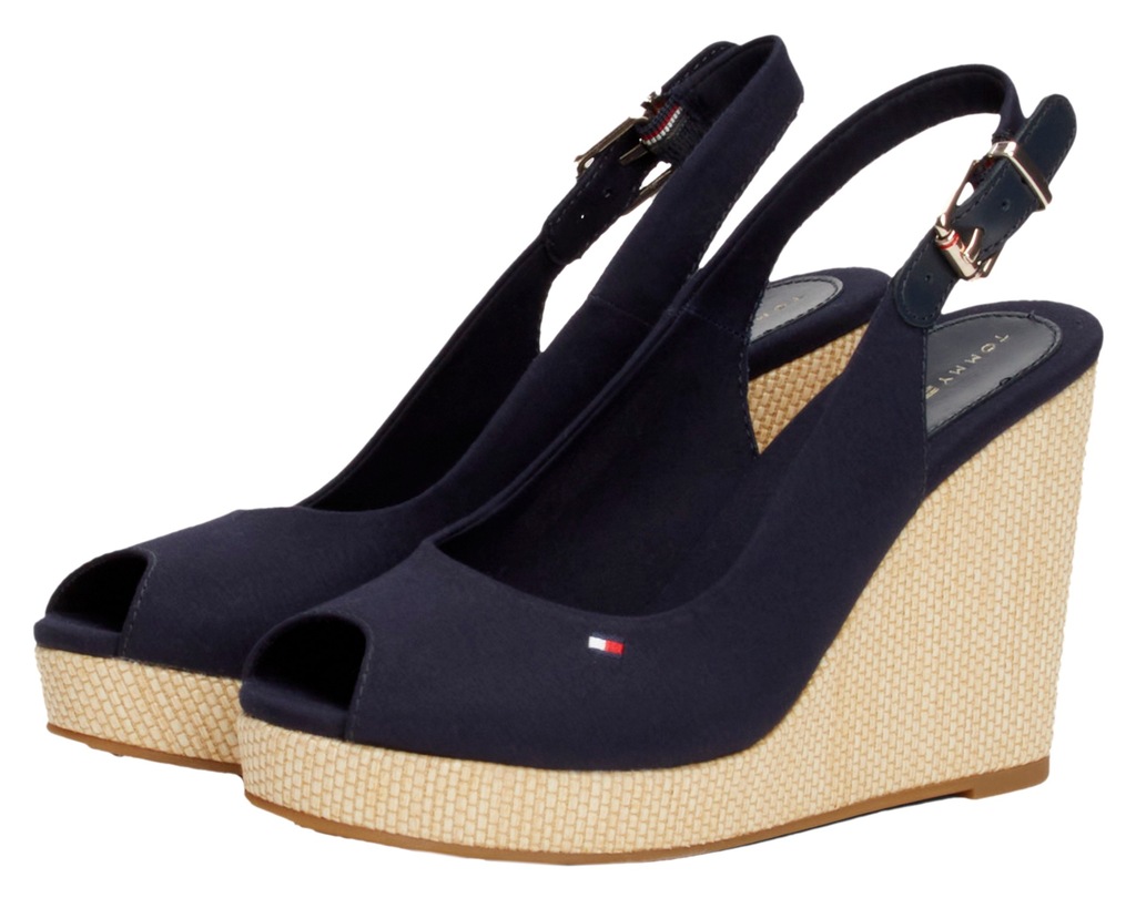 Tommy Hilfiger Keilsandalette "ICONIC ELENA SLING BACK WEDGE", Sommerschuh, günstig online kaufen