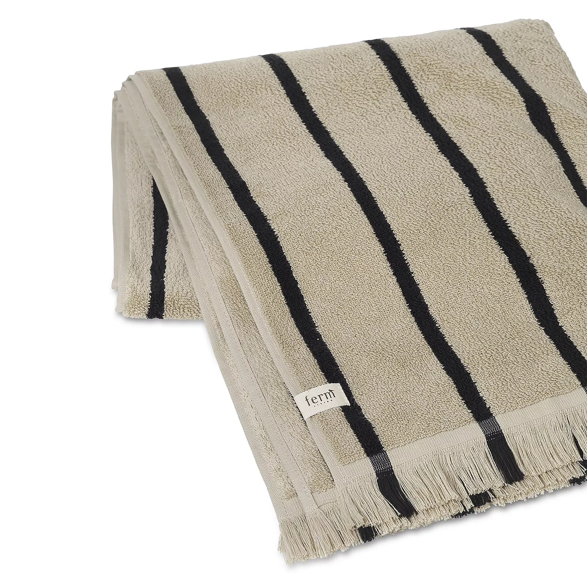 Badetuch Alee textil rot braun / 70 x 140 cm - Ferm Living - Braun günstig online kaufen