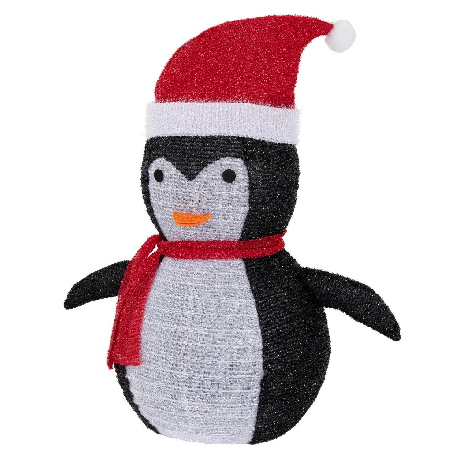 ECD Germany LED Weihnachts Pinguin mit Mütze Schal Gartenfigur 68 cm günstig online kaufen