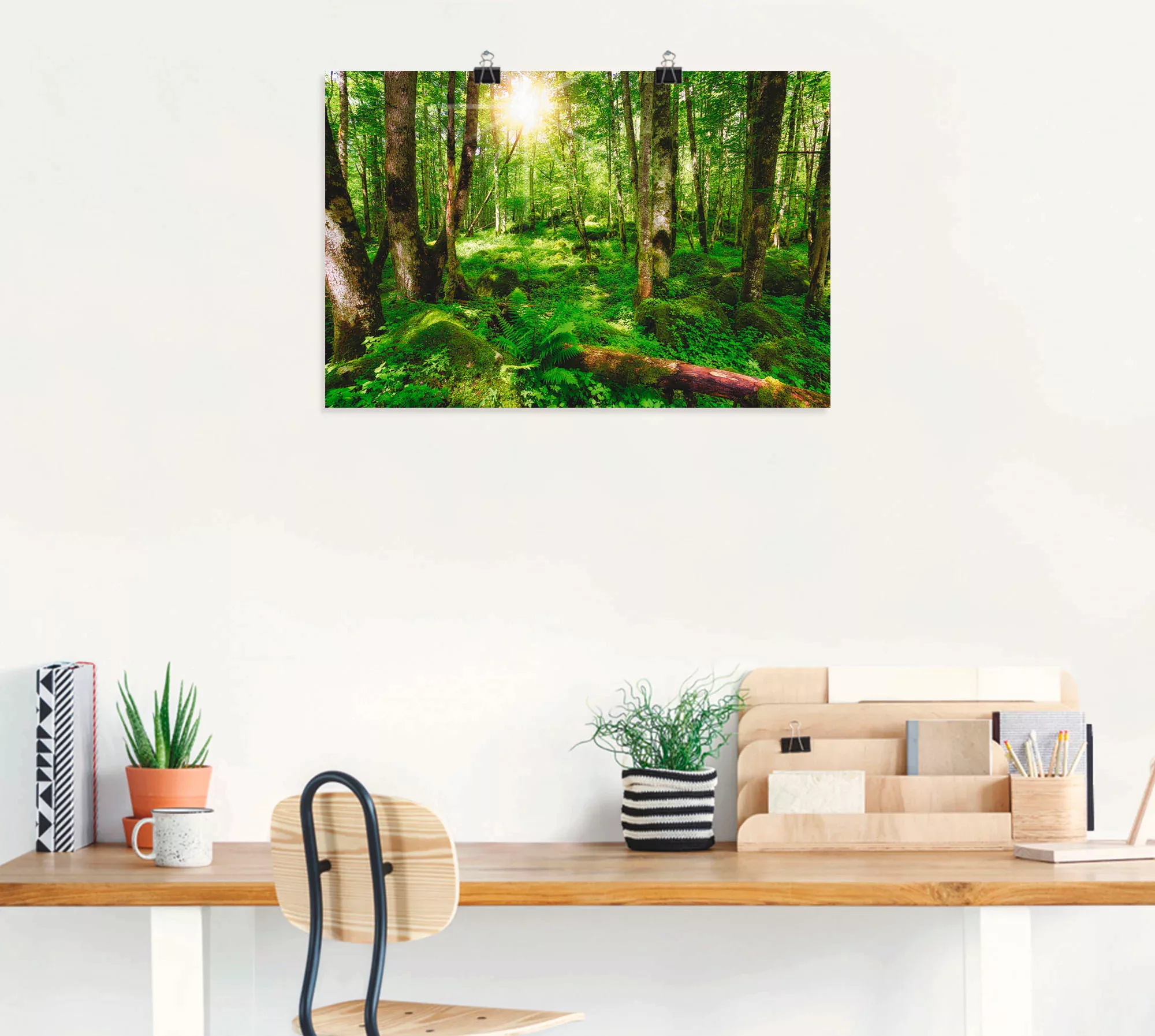 Artland Wandbild "Wald", Wald, (1 St.), als Leinwandbild, Poster, Wandaufkl günstig online kaufen