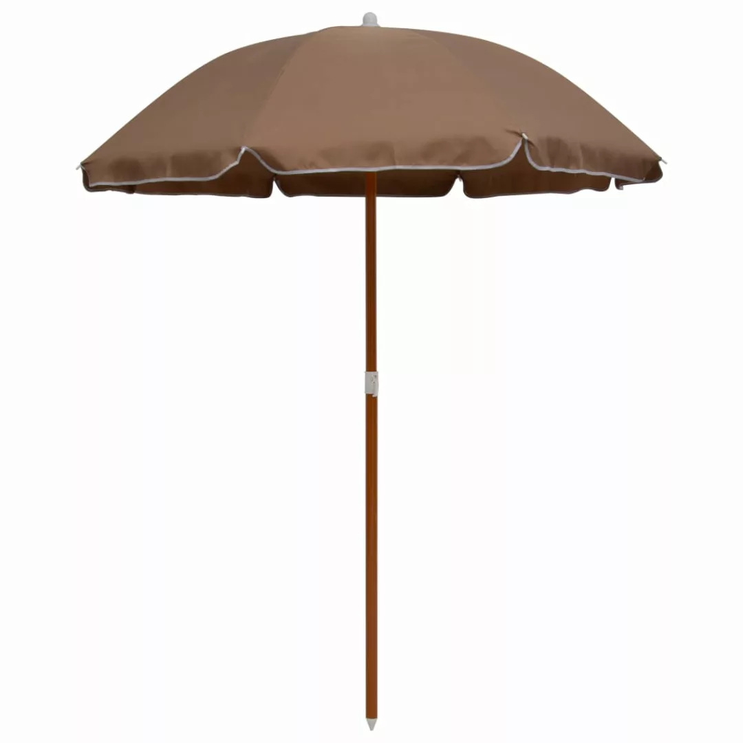 Sonnenschirm Mit Stahlmast 180 Cm Taupe günstig online kaufen