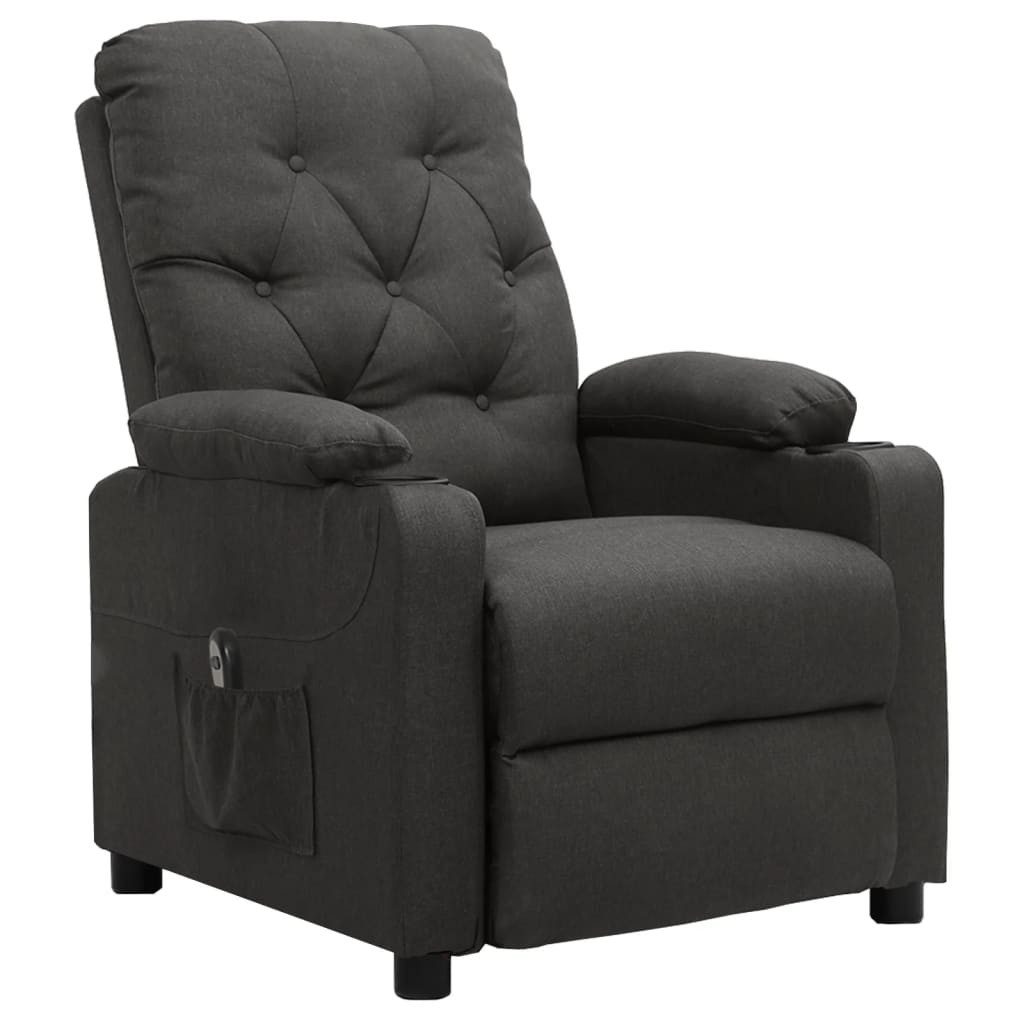 vidaXL Sessel Relaxsessel Elektrisch Dunkelgrau Stoff günstig online kaufen