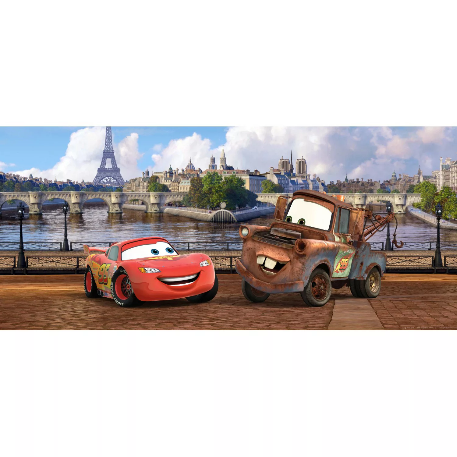 Disney Poster Cars Rot Braun und Blau 202 x 90 cm 600855 günstig online kaufen