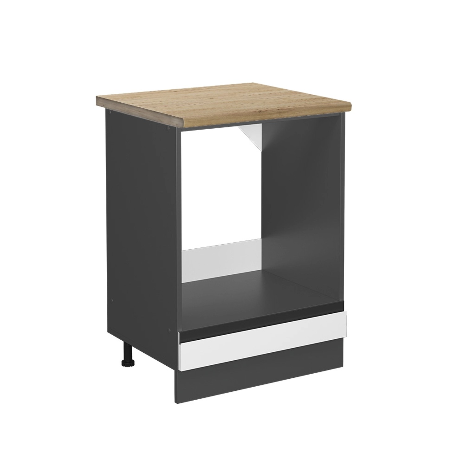 Vicco Herdumbauschrank R-Line, Weiß/Anthrazit, 60 cm, günstig online kaufen