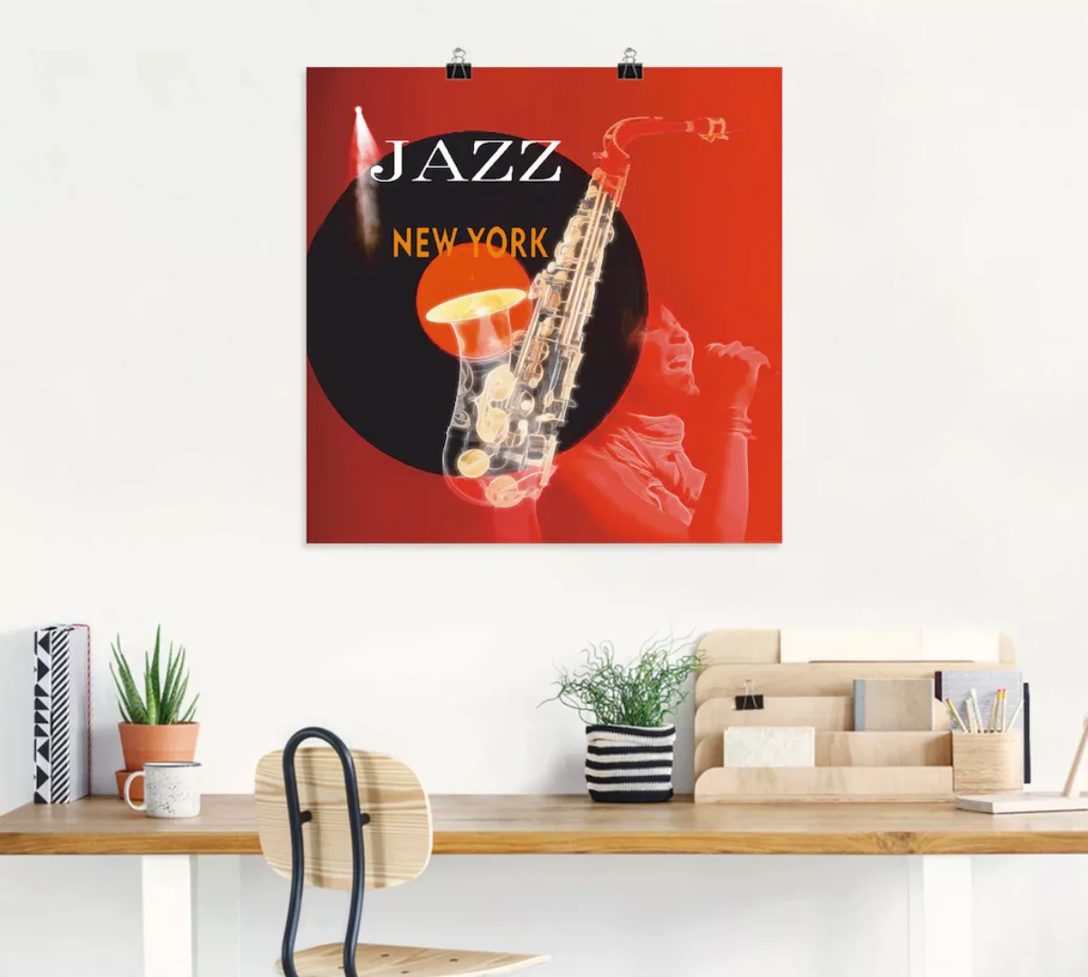 Artland Wandbild "Musik abstrakte Collage", Instrumente, (1 St.), als Leinw günstig online kaufen
