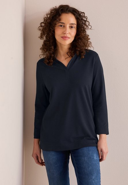 Cecil 3/4-Arm-Shirt mit Polokragen günstig online kaufen