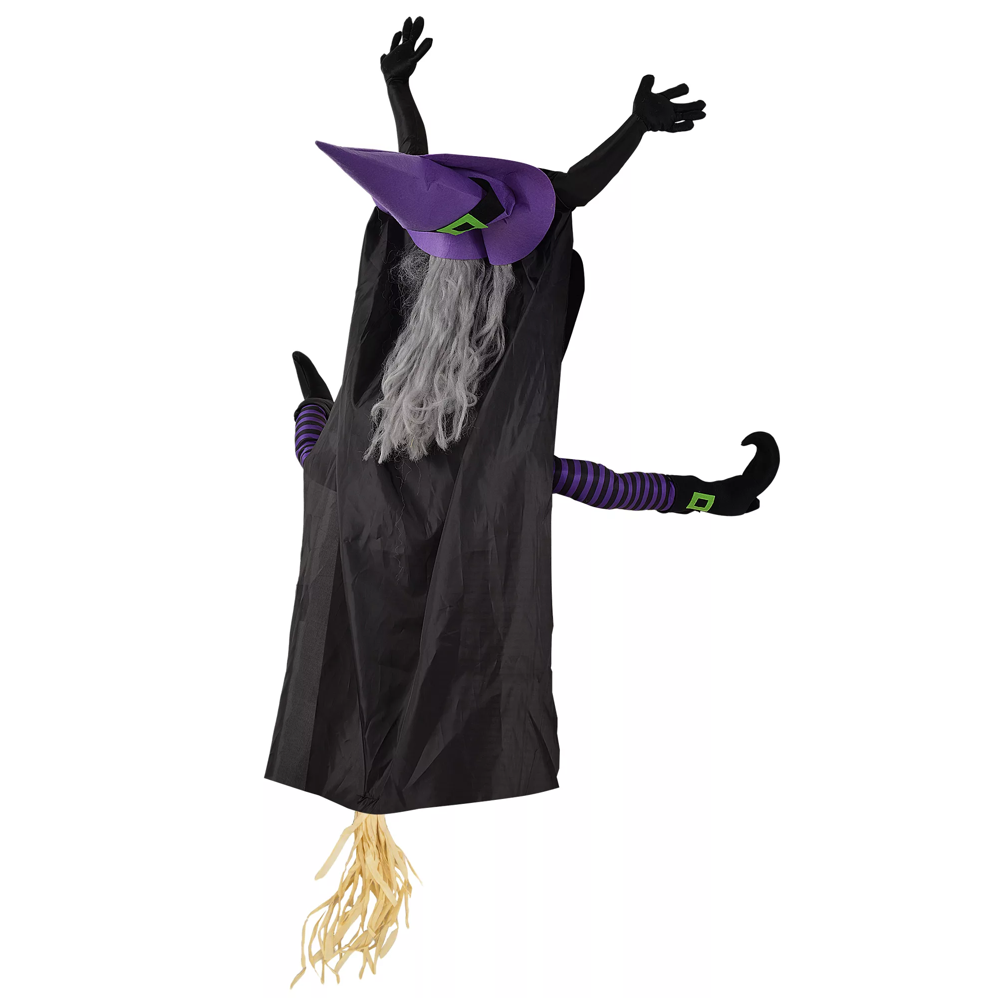 HOMCOM 170cm Halloween Dekoration Halloween Fliegende Hexe, Haustür Deko, G günstig online kaufen