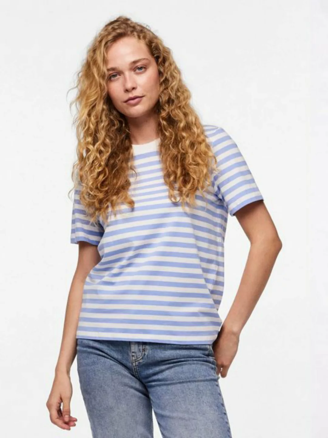 pieces Kurzarmshirt PCRIA SS TEE STRIPES NOOS BC günstig online kaufen