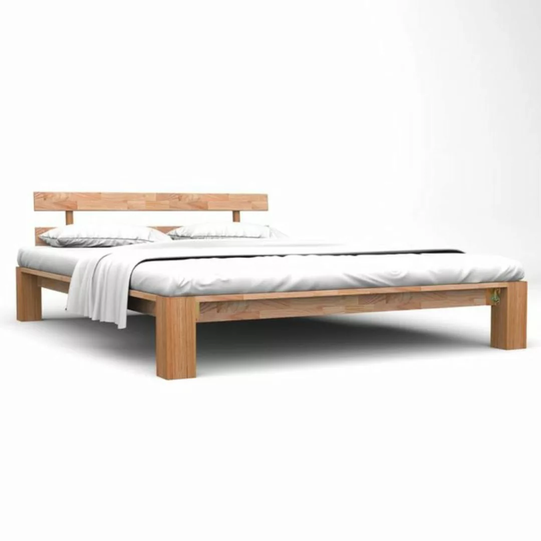vidaXL Bett Massivholzbett Eiche 160x200 cm günstig online kaufen