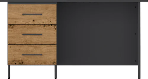 rauch Schreibtisch "Holmes", im Industrial Style mit 3 Schubkästen günstig online kaufen