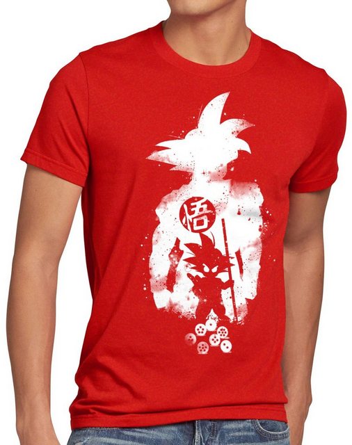 style3 Print-Shirt Herren T-Shirt Kamehameha Energie Gallic Dragon Beam Bal günstig online kaufen