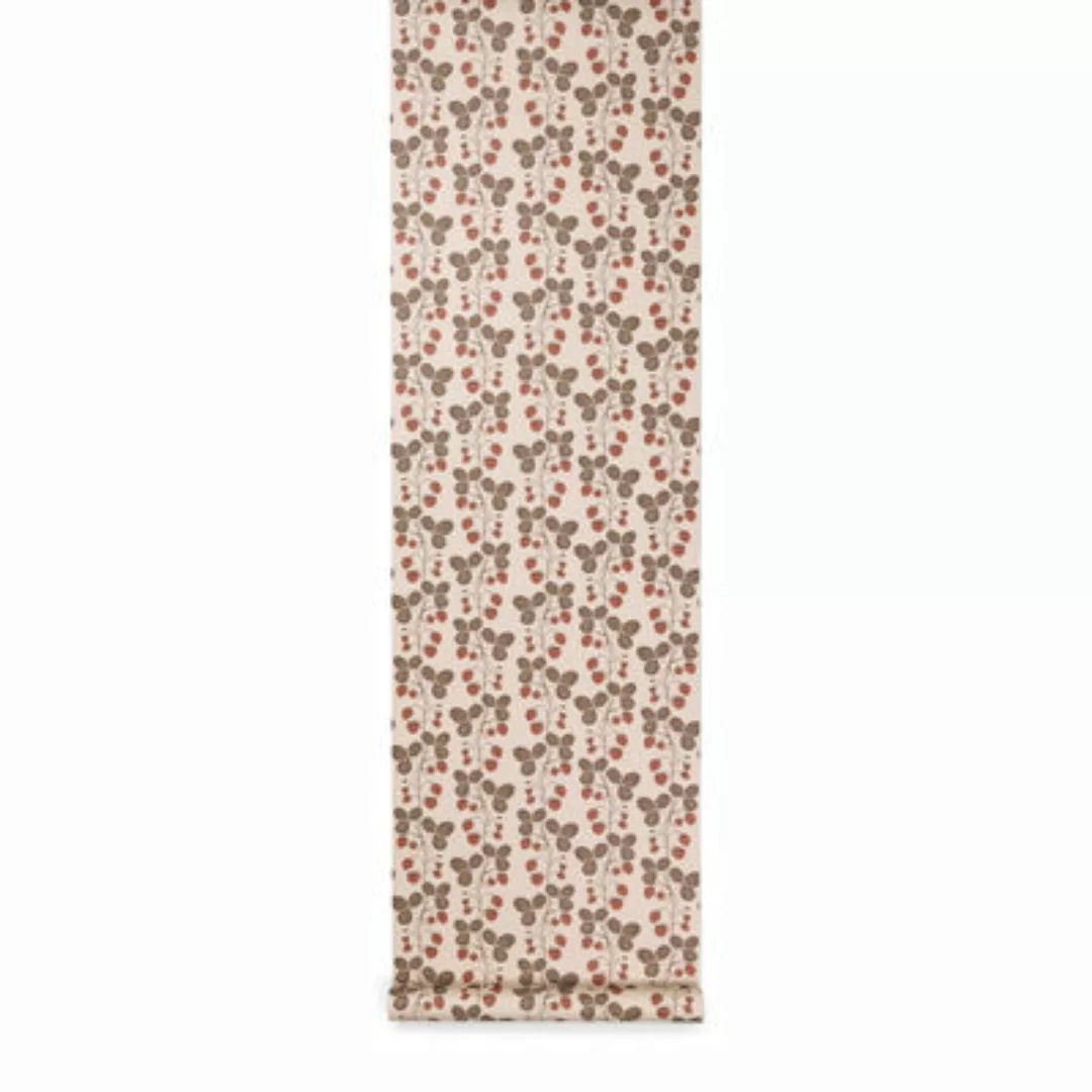 Tapete Strawberry Field papierfaser rosa / 1 Rolle - Breite 53 cm - Ferm Li günstig online kaufen