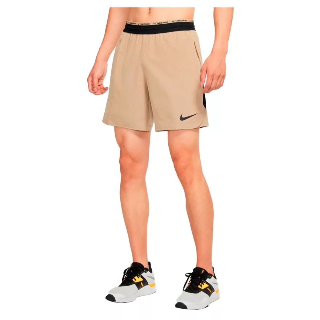 Nike Pro Dri Fit Flex Rep Shorts Hosen 2XL Khaki / Black günstig online kaufen