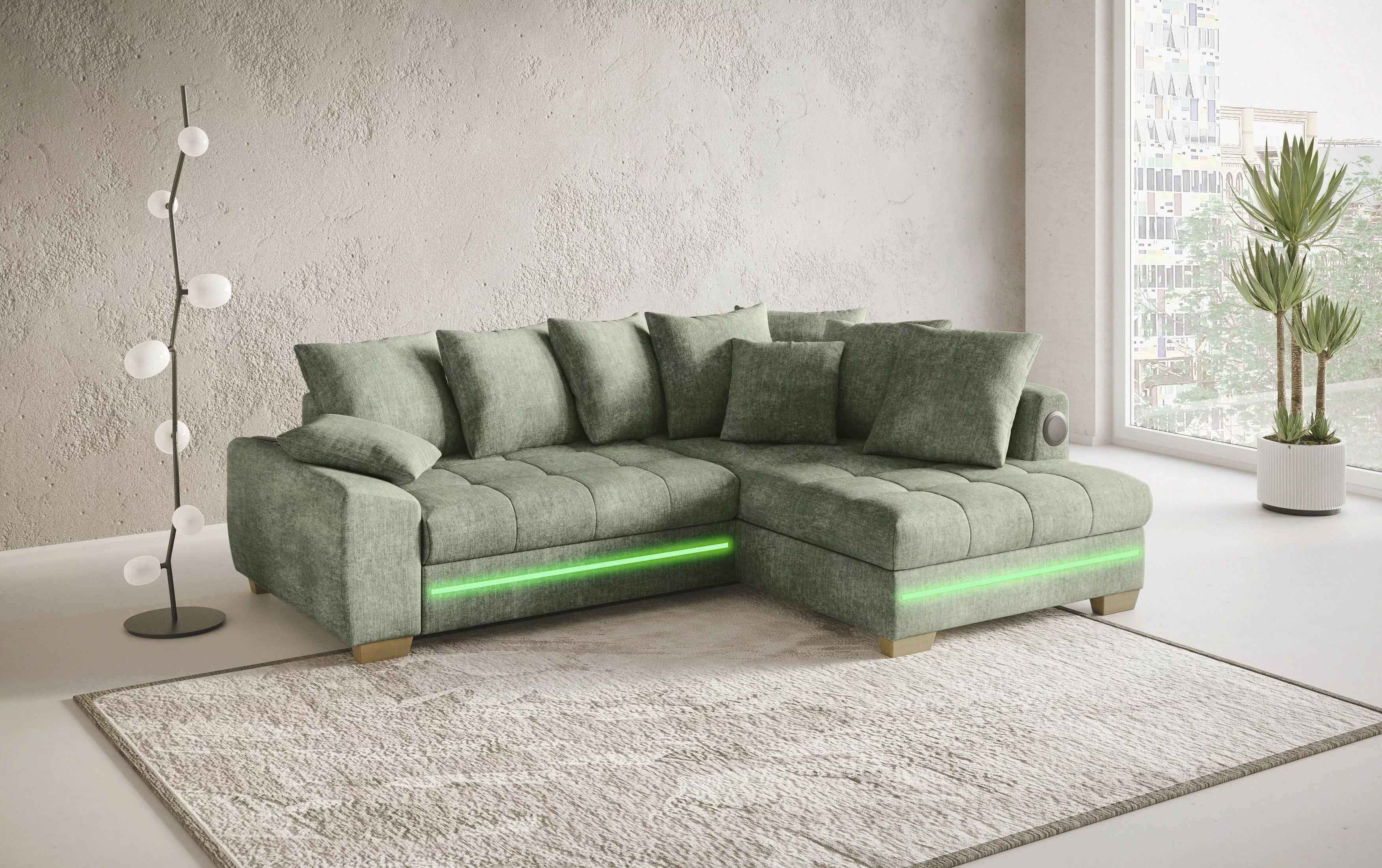 Mr. Couch Ecksofa "Nikita II, L-Form", RGB-LED, Bluetooth-Soundsystem, wahl günstig online kaufen