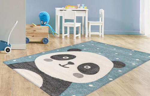 Arte Espina Kinderteppich »Amigo 522«, rechteckig, 15 mm Höhe, Panda Bär Mo günstig online kaufen