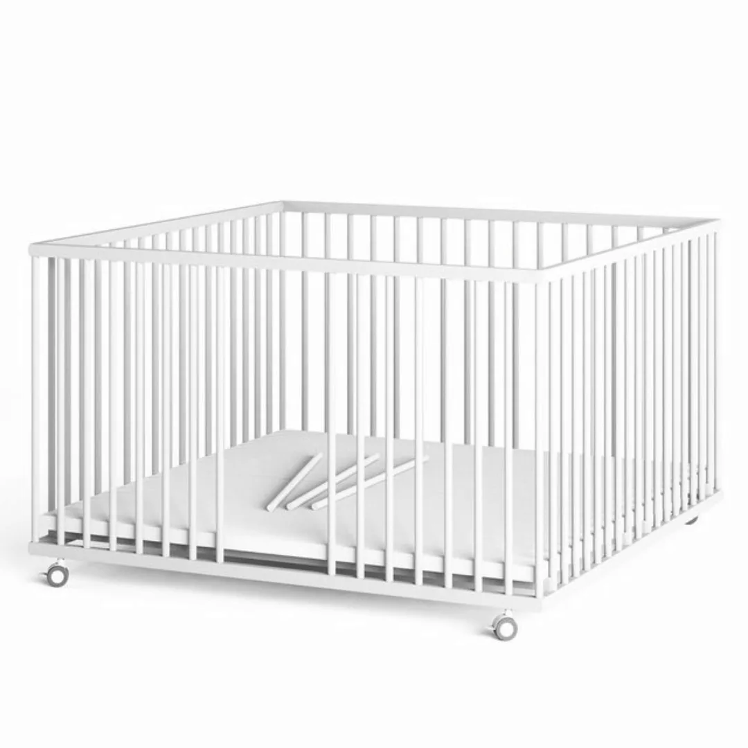 Sämann Babybett Laufgitter XXL 120x120 cm Matratze SleepPlus & Schlupfspros günstig online kaufen