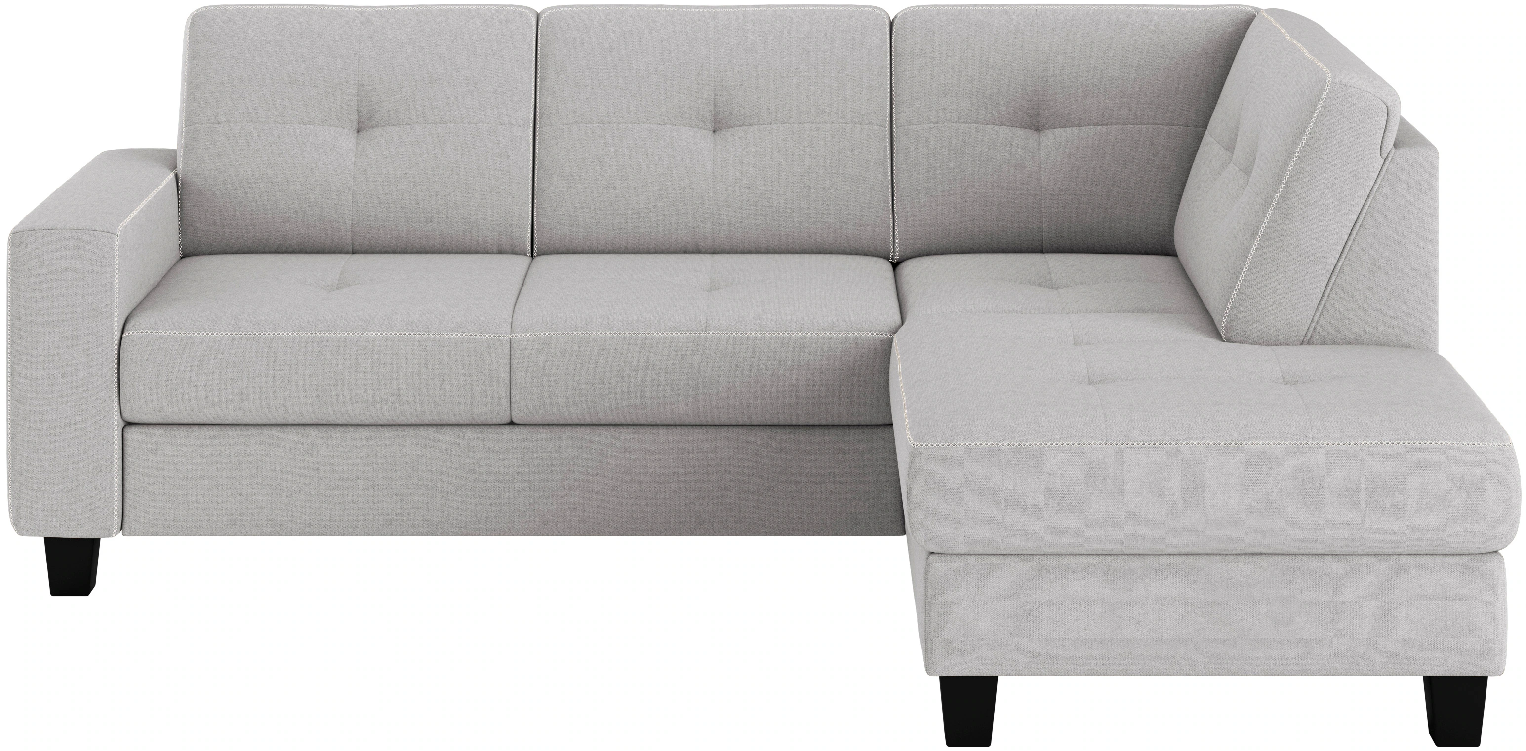 Places of Style Ecksofa »Varese«, Kreuznaht in beige günstig online kaufen