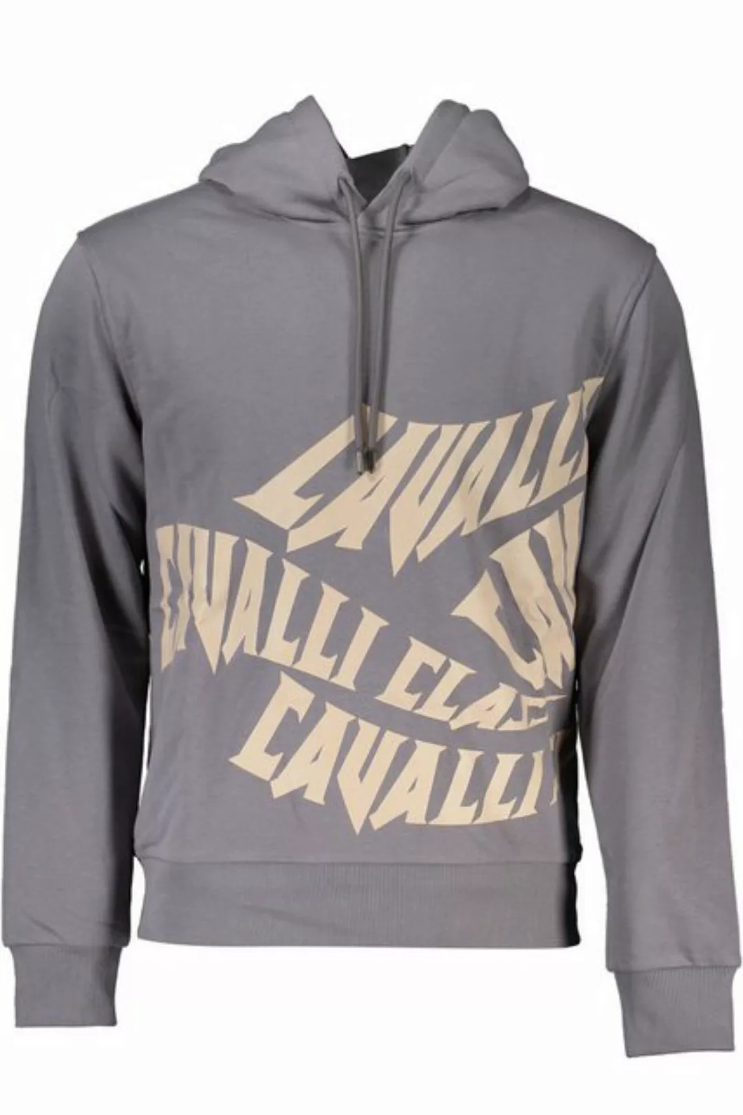 Cavalli Class Sweatshirt Graues Herren-Sweatshirt mit Kapuze – Regular Fit günstig online kaufen