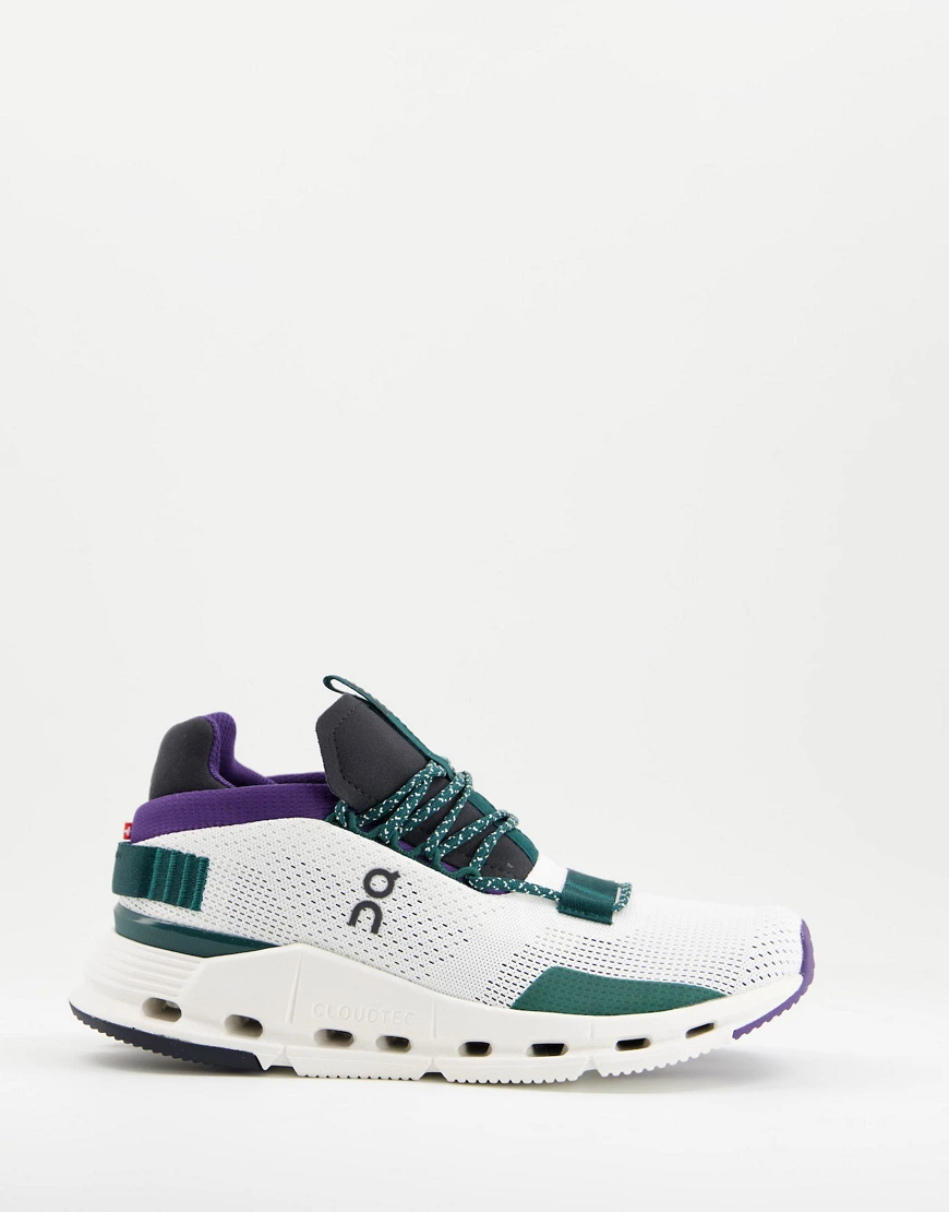 On Running – Cloudnova – Sneaker in Weiß und Violett günstig online kaufen