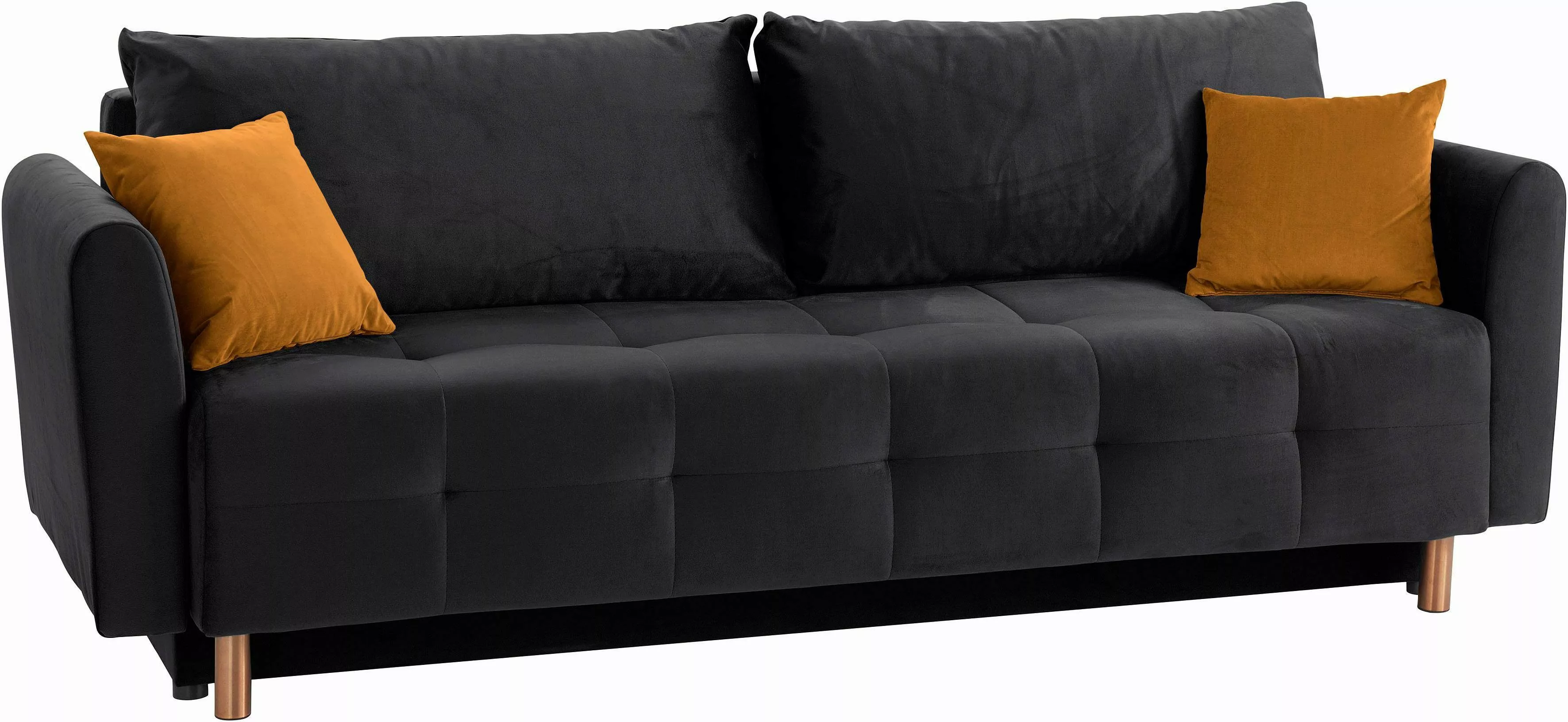 INOSIGN Schlafsofa "Nordic", mit Federkern und Metallbeinen, Steppung im Si günstig online kaufen